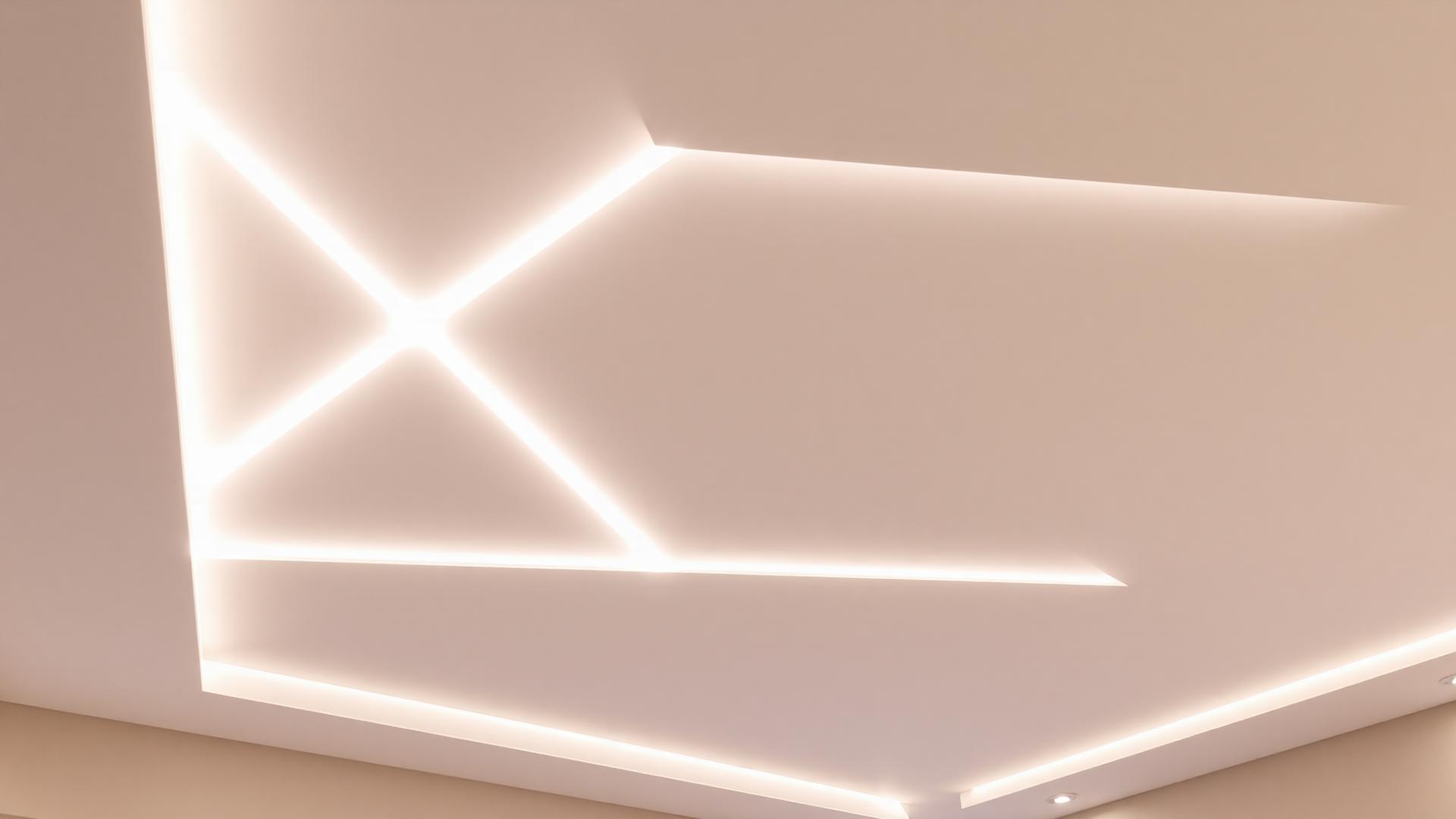 Forro com Iluminação LED Geométrica